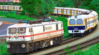 WAP7 MOVE MEMU TO YARD RAIL LINE | BUMPY RAILROAD | Train Simulator | Railworks | NTG GAMING screenshot 5