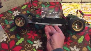 Oldest 1:8 scale Rc car I've ever seen Porsche carrera  martini racing remote controll eidai grip