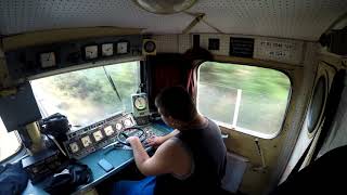 Driving a freight train with a romanian locomotive