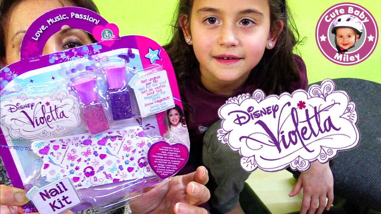 Violetta Nagelset für Füße - Glitzer Nagellack und Zehenspreizer - Kinderkanal nagellack entfernen