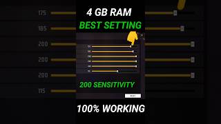 Free Fire After Update 4gb Ram 200 Sensitivity Best  Settings ⚡ 200 Sensitivity Setting In Free Fire