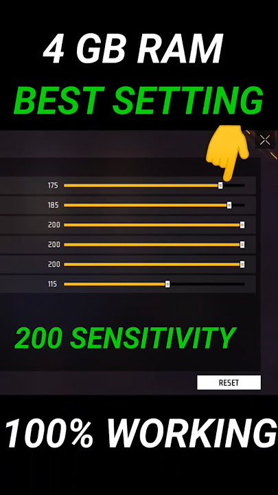 Free Fire After Update 4gb Ram 200 Sensitivity Best  Settings ⚡ 200 Sensitivity Setting In Free Fire