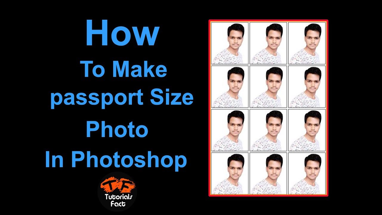 How to make passport size photo in adobe YouTube