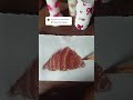 🥐 How to draw crossiant - watercolour #art #crossiant #watercolor #easy #subscribe #shorts