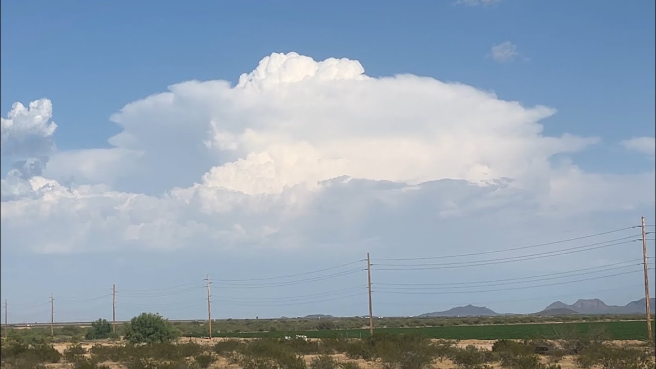 Chasing the Monsoon ⛈️ Severe Thunderstorm Development ⛈️ (Gila Bend ...