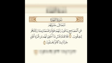 سورة السجدة ١٦ - ١٧