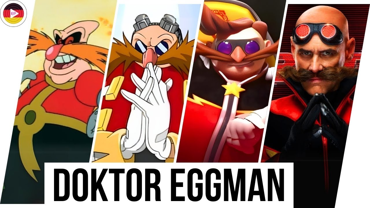 Entwicklung von Doktor Eggman/Robotnik im Filmen & Serien (1993-2024