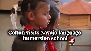 Colton visits Navajo language immersion school