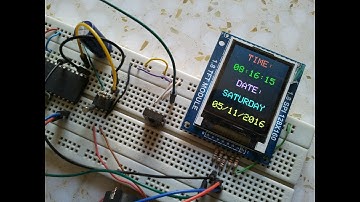 Real time clock with remote control using PIC18F4550, DS1307 and TFT display