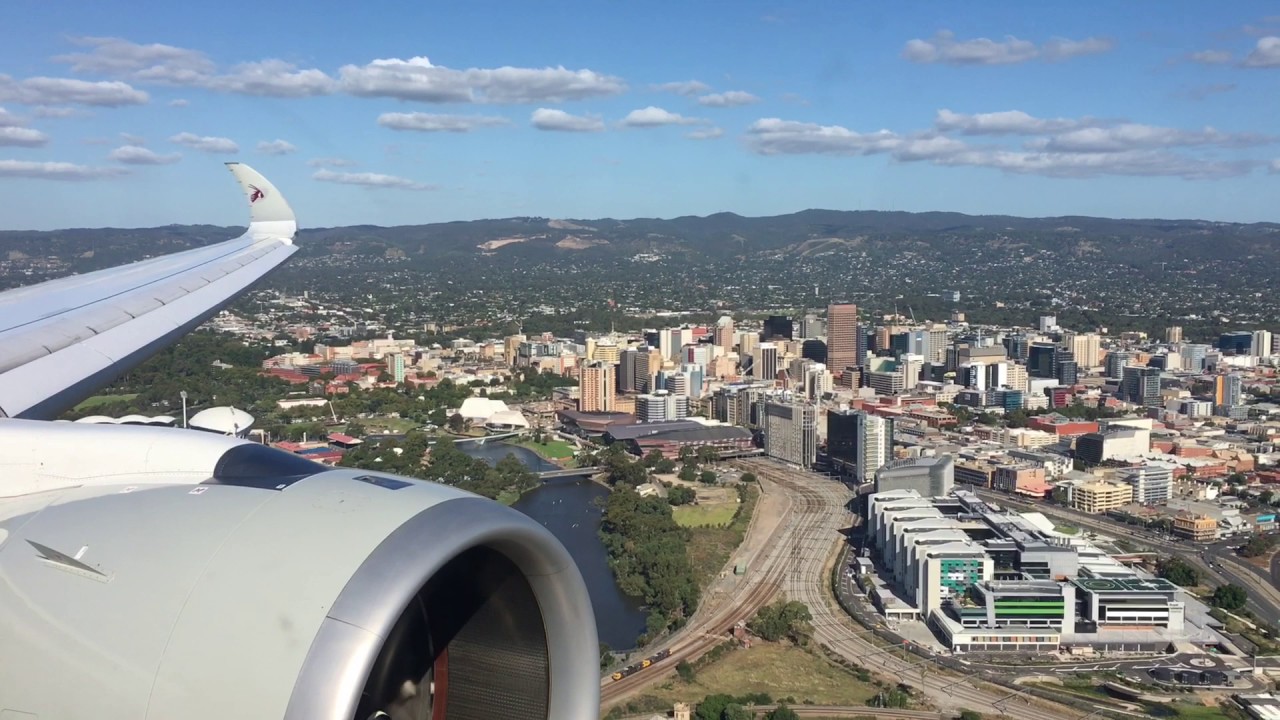 Qatar Airways A350 Approach Into Adelaide
