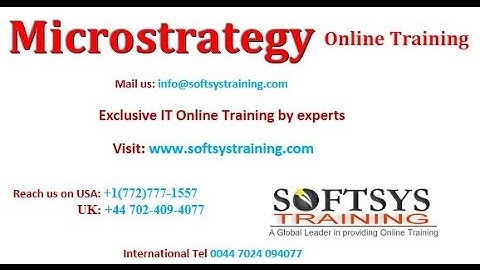 Microstrategy Training | Microstrategy BI Online Training | MSTR Video Tutorials