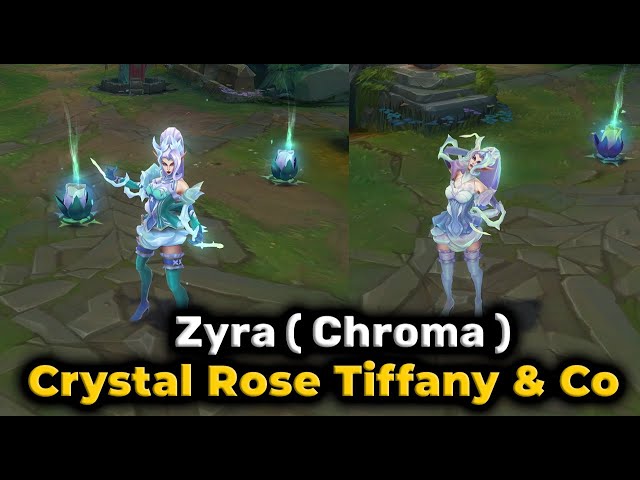 Crystal Rose Zyra Tiffany & Co ( Chroma Comparison ) - League of Legends 