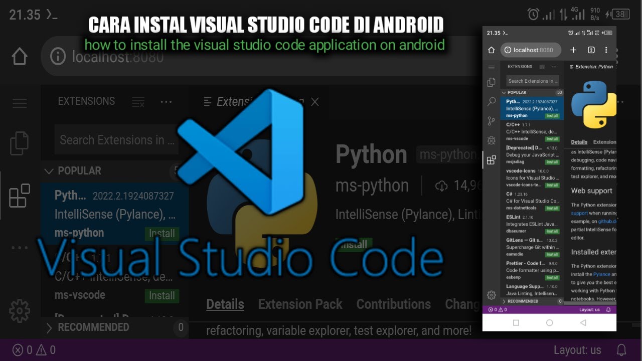 Cara Install Aplikasi VISUAL STUDIO CODE di Android - YouTube