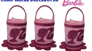 COMO HACER DULCERO DE BARBIE CON FOAMY