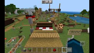 part one How to build 2 Railroad crossings in minecraft real hard easy