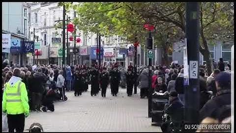 Remembrance parade silver bugles cadets