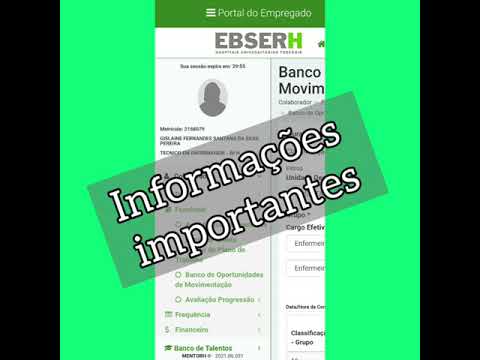 PASSO A PASSO: Movimentação Ebserh/ Inscrição no Banco de Oportunidades