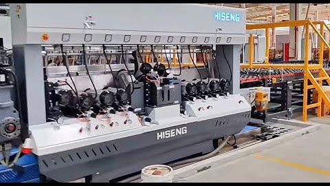 HISENG HSD series Glass Double Edger Line I Type-Cutting/Breaking/Grinding/Washing Non Stop solution