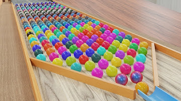 Colorful Balls Domino Effect Marble Run animation