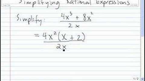 Simplifying rational expressions-lvl 1 algebra video(ACS BR)