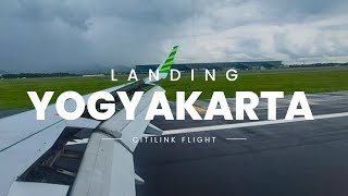 LANDING Pesawat Citilink QG 785 - Runway Yogyakarta International Airport (YIA) dari Sepinggan