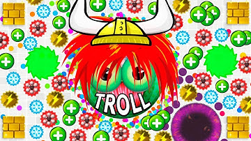 INSANE AGMA.IO TROLLING NOOBS AND PROS ( Game like Agar.io )