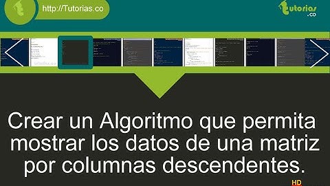 arreglos – pseudocodigo (columnas matriz descendentemente)