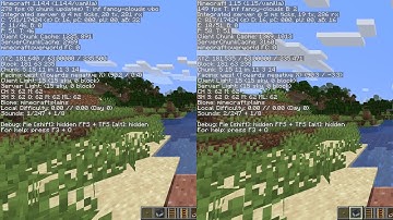 Short view about Performance Minecraft 1.14.4 vs Minecraft 1.15