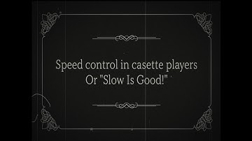 A short silent movie on cassette player speed control