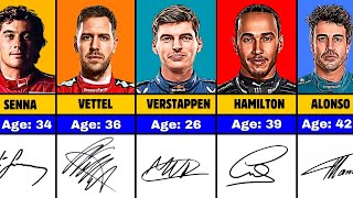 Coolest Signatures Famous Formula 1 Drivers