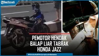 Kecelakaan Pemotor Hendak Balap Liar Tabrak Jazz di Exit Setono Pekalongan Meninggal Seketika
