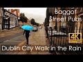 Walking in the Rain Dublin City Centre Rain Sounds Umbrella 4K 60fps UHD