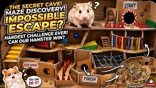 🐹 Hamster Finishing DIY Obstacle Professional Cardboard Maze Build escape 