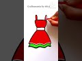 Watermelon  dress design shorts youtubeshorts satisfying art painting drawing
