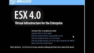 VMware vSphere CBT - ESX 4 Boot Options