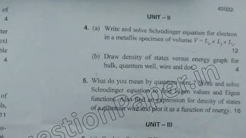 MSc Physics 4th Sem Physics of Nano Meterial Question Paper
