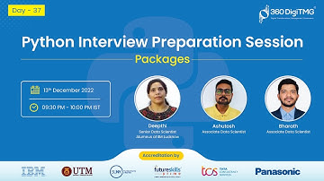 Python Interview Preparation Session | Packages | Day 37 | 360DigiTMG