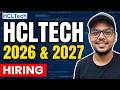 Finally HclTech Hiring 2026, 2027 Batch | HclTech Hiring Process | Assessment | GET | How to Crack?