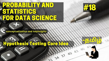 Probability and statistics for Data science in Tamil | Part 18 | Machine learning | Data science