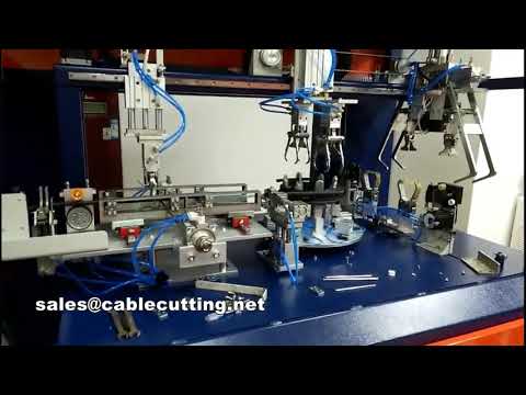 Full automatic wire cutting stripping winding coiling and tying machine