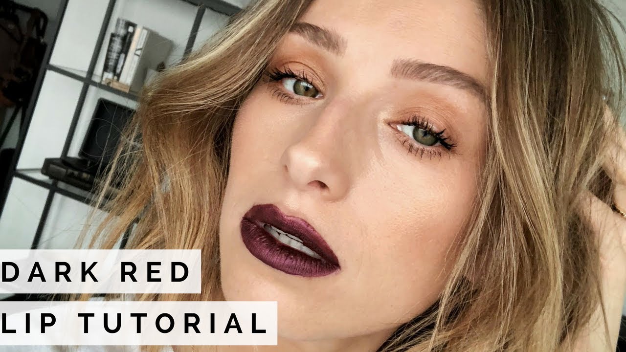 DARK RED LIPSTICK MAKEUP TUTORIAL MAC RETRO MATTE YouTube