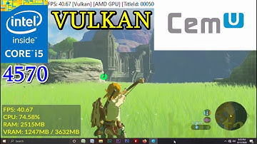 THE LEGEND OF ZELDA BOTW ON CEMU VULKAN [1.19.2c] INTEL CORE i5 4570 RX 570 TEST 720p