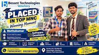 🔥 2026 PassedOut to Python Developer | Muthukumar Placement Success 🚀 Besant Velachery News