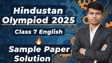 Hindustan Olympiad 2025 🔥 Class 7 English Sample Paper Solution by @AyushConnection 