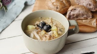 【365日のパンとスープ】しめじとツナの和風スープ