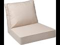 AAAAAcessories Outdoor Deep Seat Cushions with Double Welted Pillow, Waterproof, Fade-Resistant