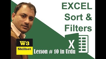 Starting Point : Excel Training for Beginners in Urdu (Use of Sort and Filter option)
