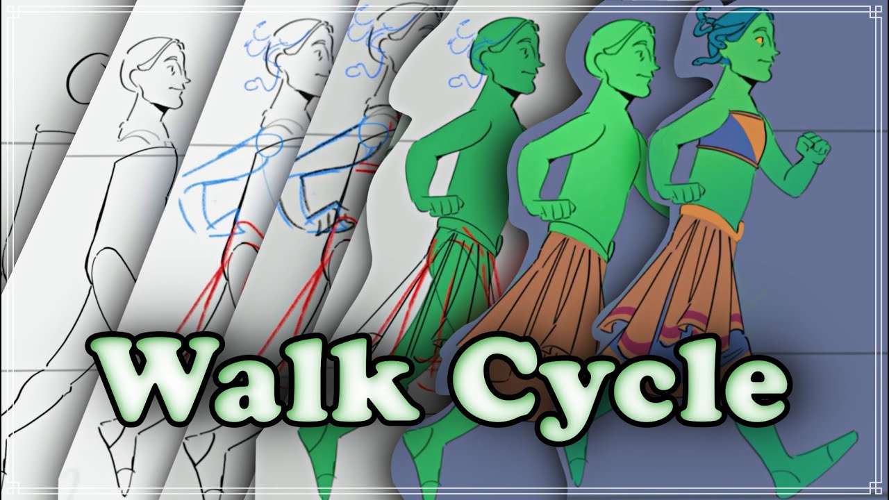 Medusa Walk Cycle (Process) - YouTube
