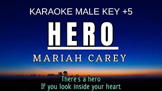 Mariah Carey  Hero karaoke Male Key Nada Pria 5 A