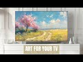 Vintage spring landscapes tv art  4k countryside paintings screensaver tv background